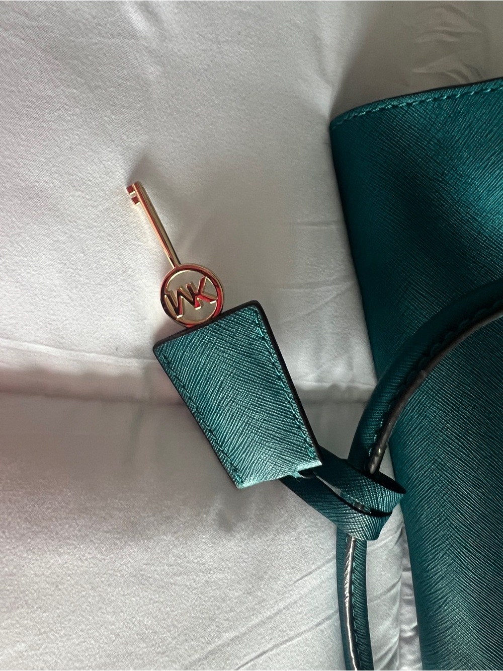 Michael Kors Teal handbag with Gold Hardware - Picture 5 of 7